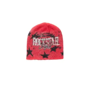 Allstar Red Knitted Mohair Beanie