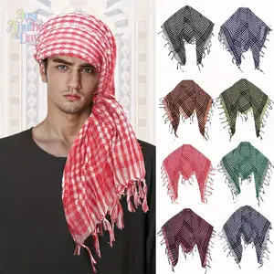 2026 New Arrival: Arabic-Style Square Scarf — CS Outdoor Headwrap with Tassels | Classic, Versatile Middle Eastern Style Scarf