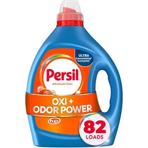 Advanced Oxi+Odor, Laundry Detergent Liquid, 82.5 Fl Oz, 82 Loads, Concentrated Laundry Soap, Fights Stains and Odors, All Temperatures, HE Safe