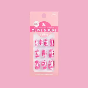 Pink Camo - Tab Press-On | Short | Round