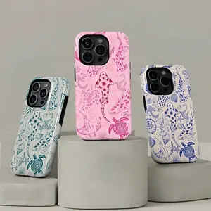 2-In-1 Marine Animal Whale Shark Smartphone Casing - Protective Cellphone Case with Coral Reef Film Cover, Handheld Phone Accessories for iPhone 11 Series, X Series, 17 Series and More Compatible Models