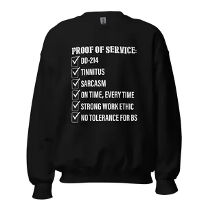 Proof of Service ~ Unisex Crewneck Sweatshirts Printed in the USA