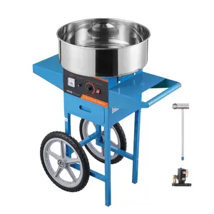 VEVOR 1000W Power Electric Cotton Candy Machine with Cart, Stainless Steel Bowl, Sugar Scoop, Drawer & Temperature Control, Commercial Candy Floss Maker for Home, Kids Birthday