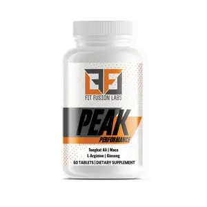 Fit Fusion Labs Peak Performance - Tongkat Ali - Maca - Tribulus - Ginseng - L-Arginine Supplement