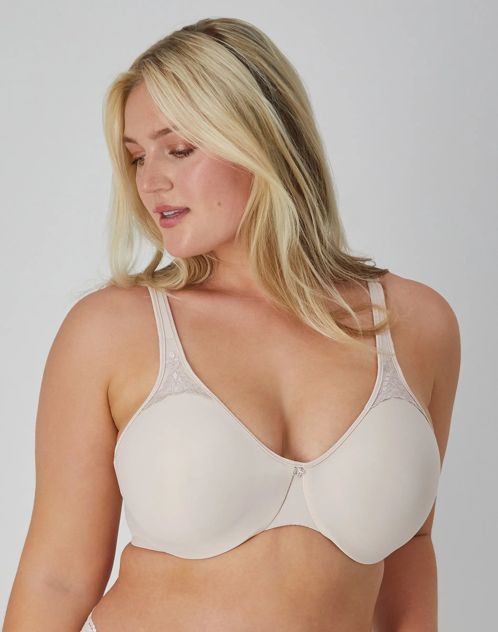 Bali Minimizer Bra Passion for Comfort Underwire Womenswear Everyday Lace Adjustable Straps DF3385