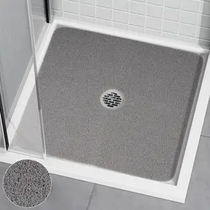 NiHome Non-Slip Shower Mat,27"x27"Square Shower Mat, Shower Floor Mat, Loofah Textured Comfort with Efficient Drainage to Fit for Bathroom accessories