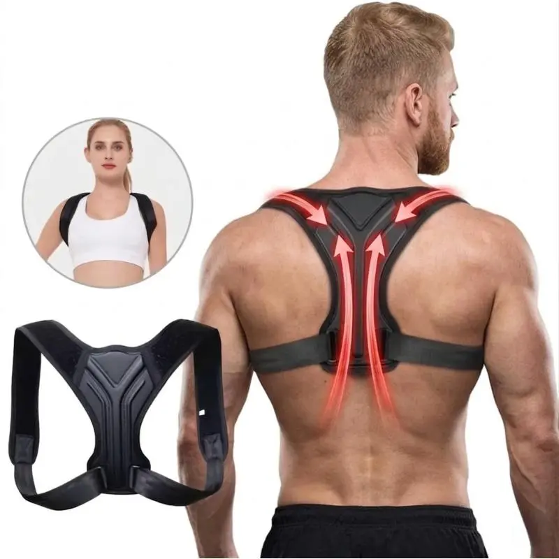 Adjustable Back Shoulder Posture Corrector Belt, Clavicle Spinal Support, Breathable Comfortable Unisex Adult Sporty Protective Gear for Home Office Use, Supportive Upper Back Neck Pain Relief & Straight Back Alignment, Fitness For Everyone, Healthcare