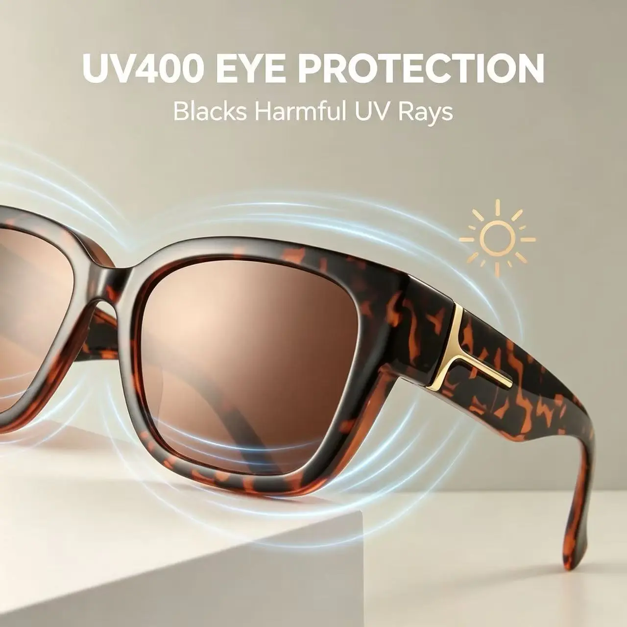 Trendy Square Wrap Sunglasses For Women Men, Oversized  Square Frame UV Protection Fashion Shades