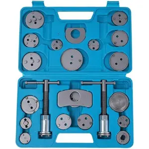22pc Brake Caliper Compression Tool Set, Heavy Duty Brake Piston Compressor Tool and Wind Back Tool Kit for Brake Pad Replacement, Universal Disc Brake Caliper Tool Set with Blue Case