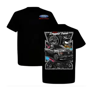 Ford F150 Dropped Trucks Racing Graphic Shirt 2 Side Men's Tops Lowered Pickup Street Build Daily Wear Tee
