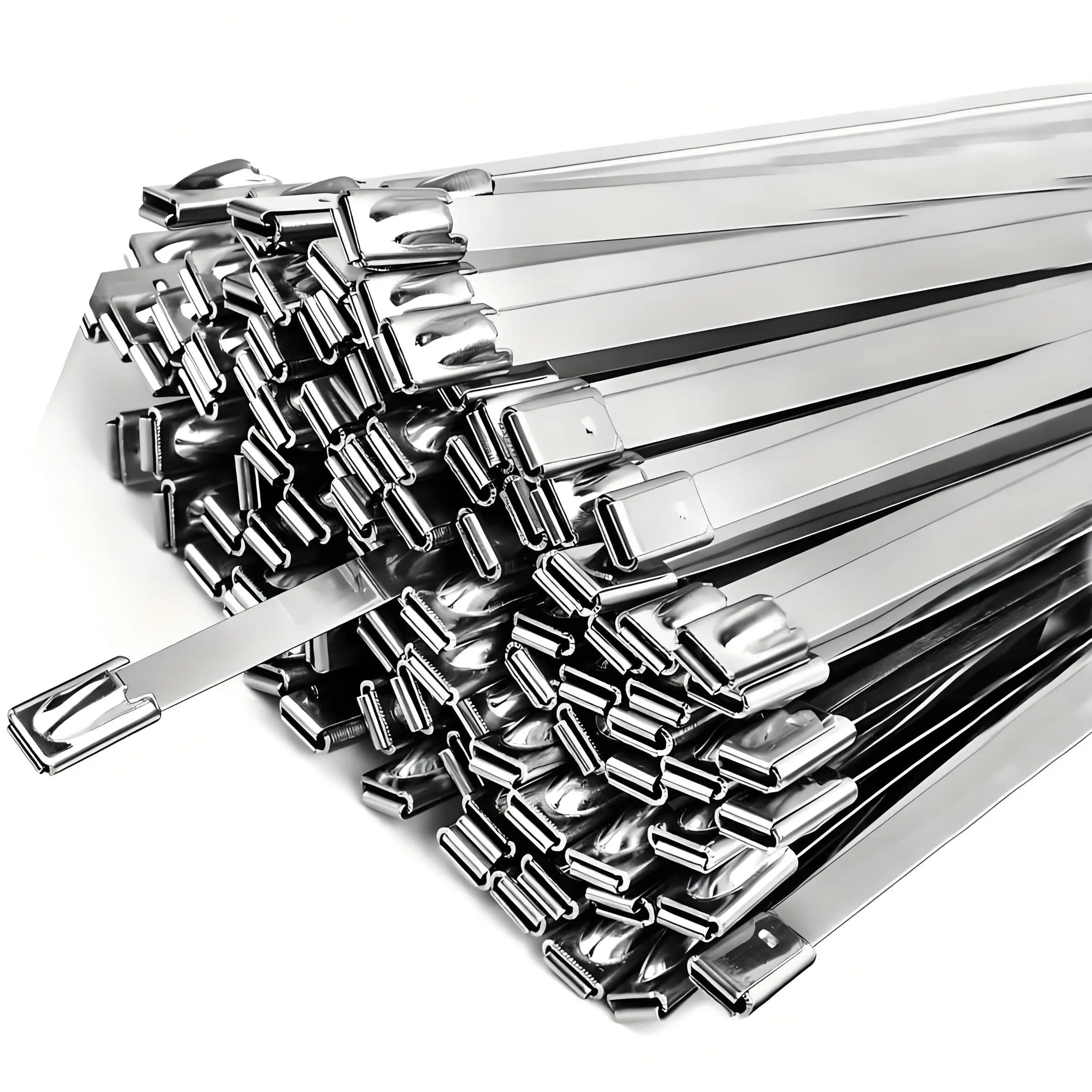 Stainless Steel Cable Ties, 100pcs/set Rust-resistant Multi-purpose Cable Ties for Machinery, Vehicles, Exhaust Wrap, Farms, Pipes & Outdoor Fences