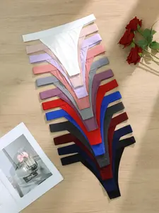 Women's Solid Color Thong, Soft Comfy Breathable Thong for Daily Wear, Underwear for All Seasons