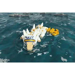 Navy Dragon - 3D Printed with Anchor Tail Decor Gift - High-Quality PLA Plastic - 7" Long - Perfect for Display & Gift