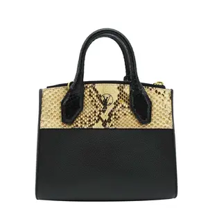 Pre-owned Louis Vuitton Leather and Python Tote Bags City Steamer Python Leather Tote Bag Gold