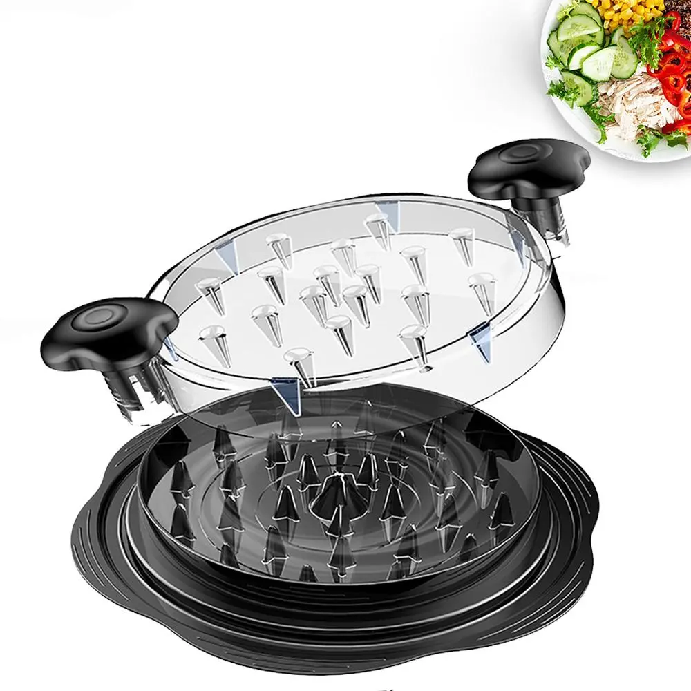 Manual Twist Max Load Chicken Breast Shredding Unit, Full See-Thru Visible Meat Shredding Machine, Solid Rugged Anti-Slip Rubber Base Mats, Streamlined Curved Polished Comfort Grip, Pure BPA-Free for Pork Chicken Lamb Meat Prep