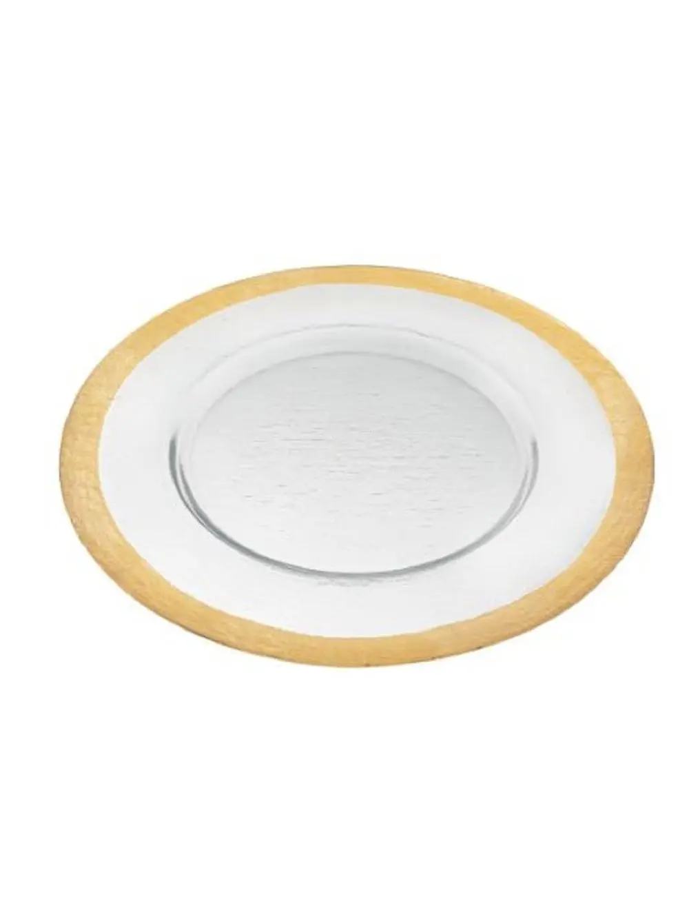 Round Gold Border Glass Charger Plate
