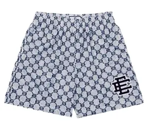 Lightweight Mesh Shorts with Monogram Print - Premium Feel, Not Designer Brand