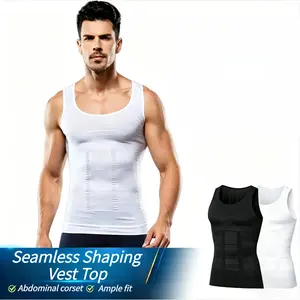 Mens Slimming Body Shaper Vest Shirt Abs Abdomen Slim Seamless Shaping Vest Top Abdominal Corset Ample Fit Menswear Socks
