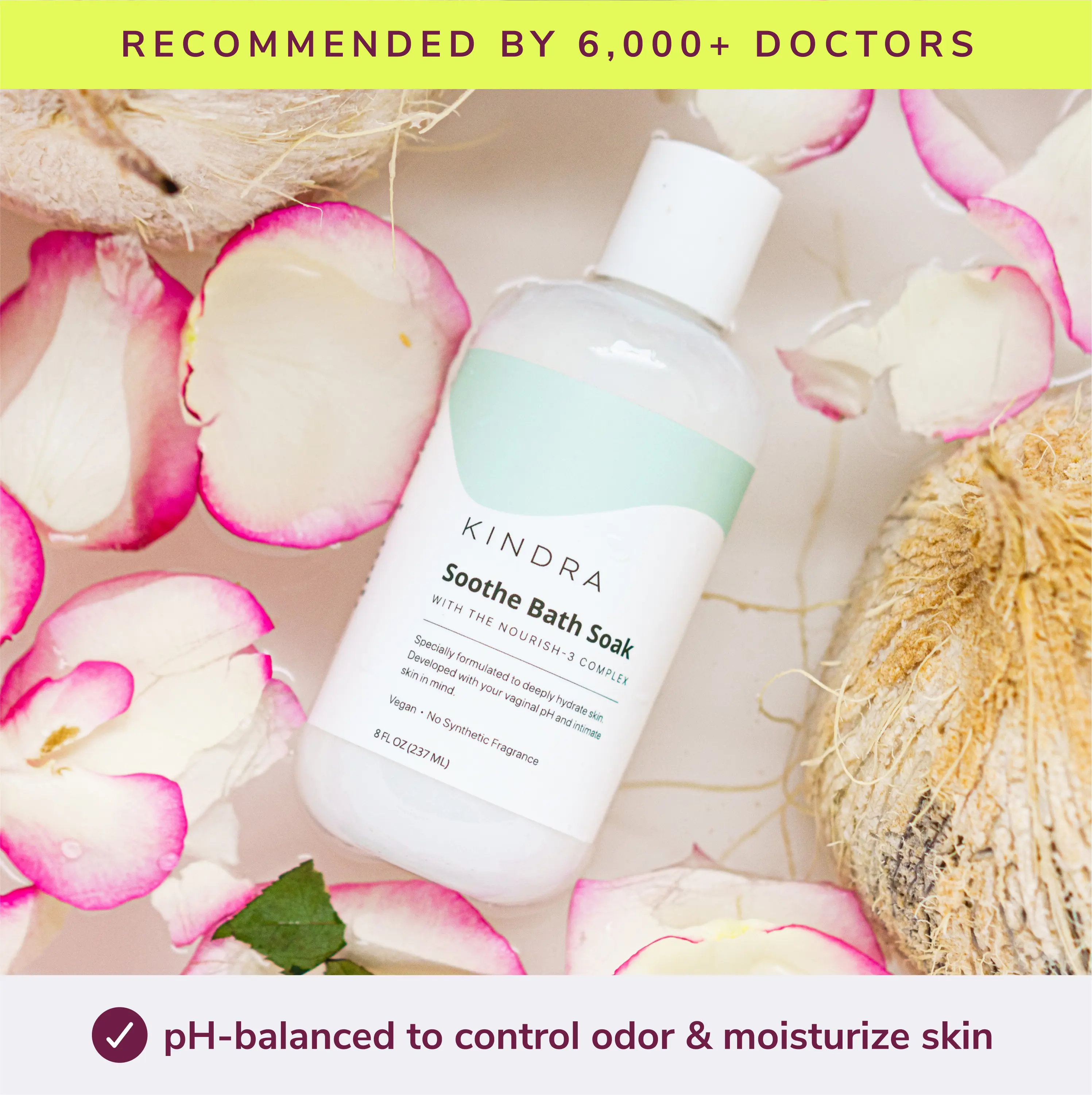 Kindra | Soothe Intimate Wash & Soak - pH-Balance, Odor Control & Deep Hydration