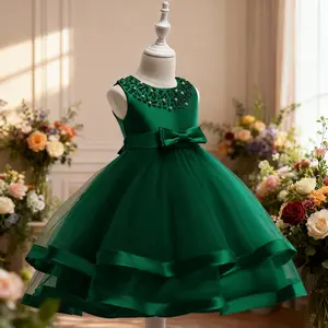 5017 0-10 Years Girl Dress Baptism Clothes Girl Birthday Dress