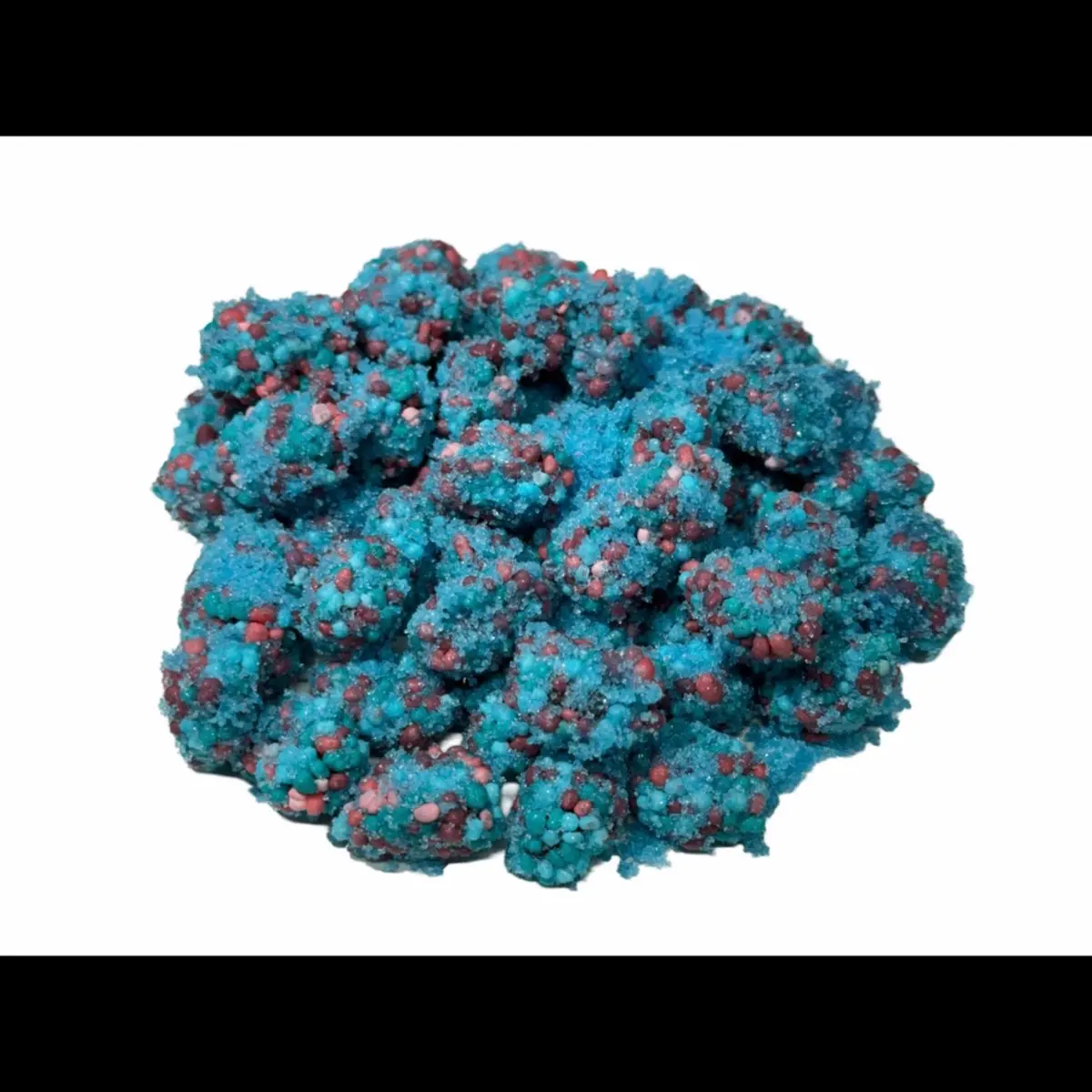 Mama V's Extreme Sour Blue Raspberry Crunchy Clusters Munch Gummies Edible Dietary Gummies