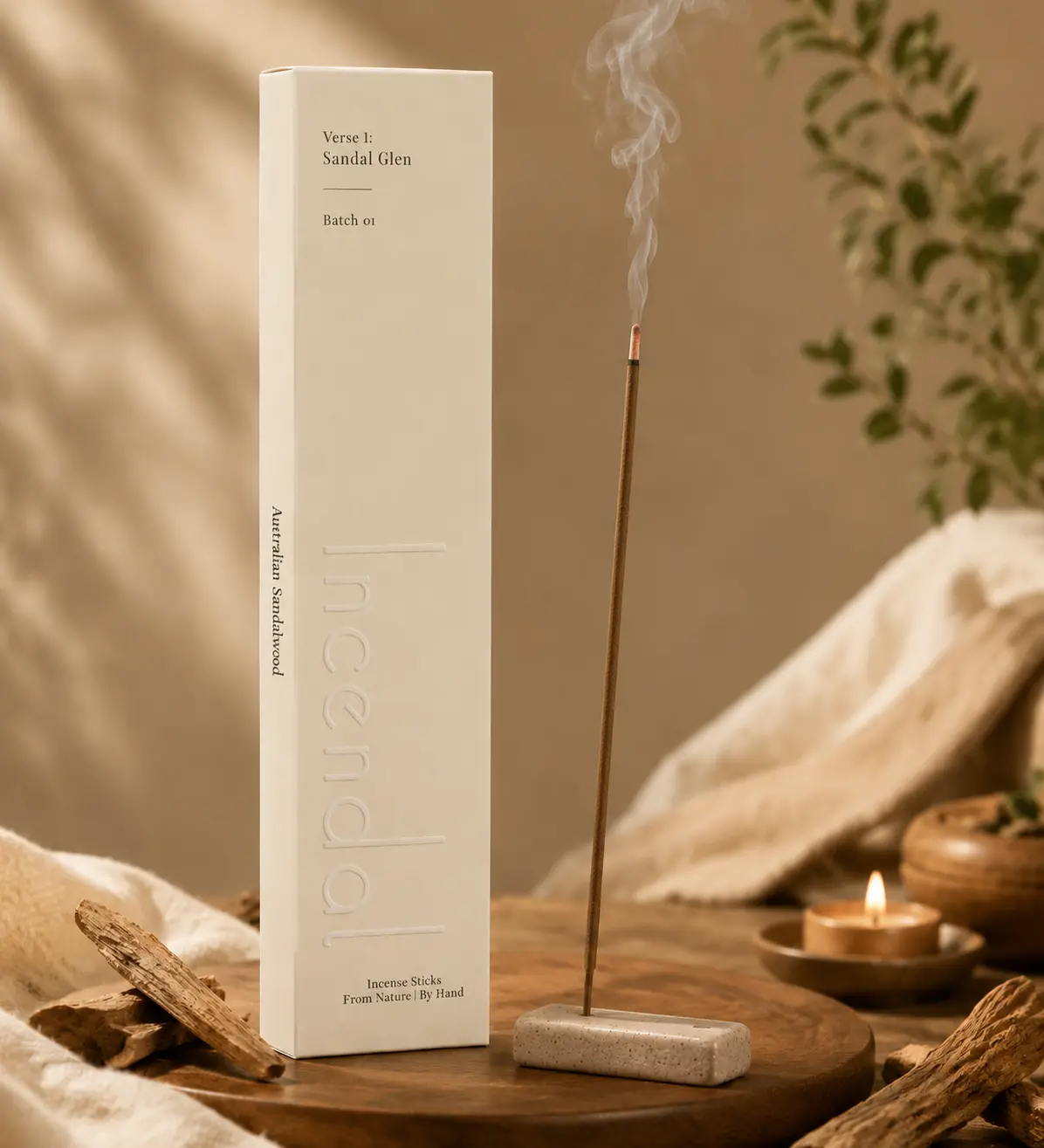 Incendal Velour Oud Incense Natural Incense Sticks Suitable for meditation, yoga, relaxation, purification, spiritual rituals, and home fragrance use.
