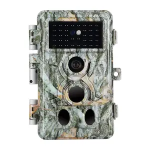 Game Trail Camera No Glow 64MP 1296P H.264 MP4/MOV Video Night Vision 0.1S Trigger Motion Activated Easy Operate Waterproof Wildlife Hunting Deer Cam Password Protected Photo & Video Model Time Lapse