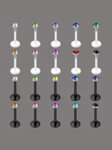Fashionable Lip Studs, 10/20/30 Acrylic Lip Studs, Comfortable Lightweight Body Piercing Accessories, Multi-Occasion Summer Fashion, Nose & Ear Studs, Earbone Studs, Lip Piercings