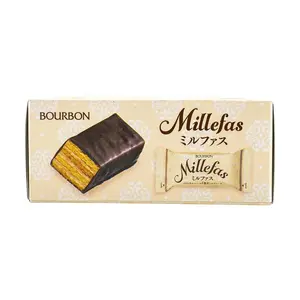 BOURBON Millefas - Chocolate Almond & Cream Wafers, 3.7oz