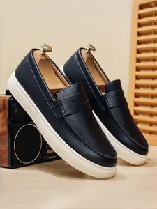 Men's Alligator Texture Loafers, Casual Slip-On Low-Top Shoes, PU Leather & PVC Material, Medium Width, All Seasons Wear