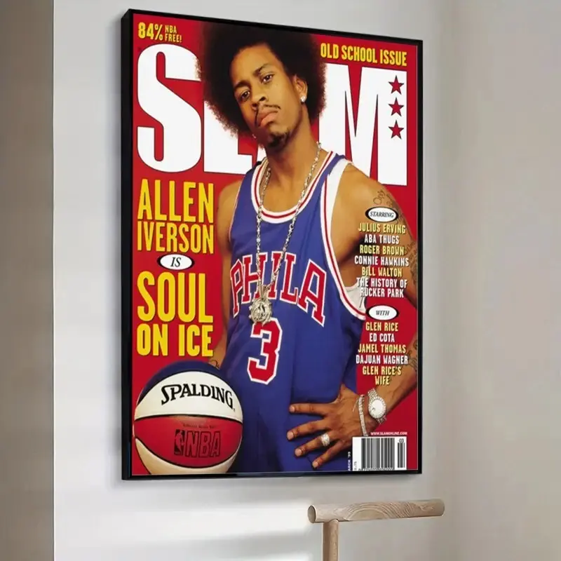Allen Iverson Poster, Rolled Posters, Wall Art, Sports Basketball Poster, Fan Gift (No Framed)