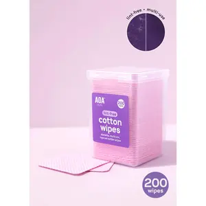 AOA STUDIO Lint-free Cotton Wipes, Beauty & Personal Care Nail Tool for Manicure & Pedicure