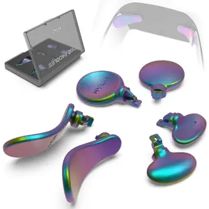 - Edge Paddle (Rainbow) - Metal  Button Replacement For PS5 Dual Sense Edge Controller - 3 Sets Of Interchangeable Replacement Paddles - Compact Plastic Storage Case Included