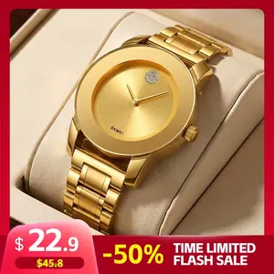 SKMEI Women's Luxury Watch Gold Dial Solid Stainless Steel Strap 30M Waterproof Casual Multi occasion Wear Eternal Elegance New Year Gift 36mm Metal Dial