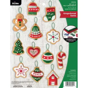 Bucilla ® Seasonal - Felt - Ornament Kits - Gingerbread Santa - 89301E