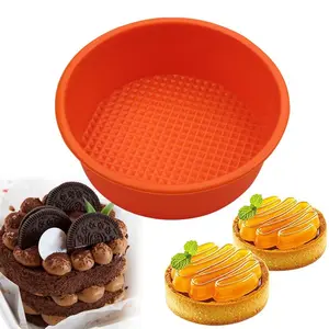 1pcs/4pcs 5 Inch Round Small Cake Mold, High Heat Resistant, Home Baking Tray, Microwave Oven Tool, Rainbow Mousse Cake Pan