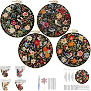 Bai Niao DIY Embroidery Handcraft Fabric Material Kit Creative Handcraft Needlework Embroidery Material Kit