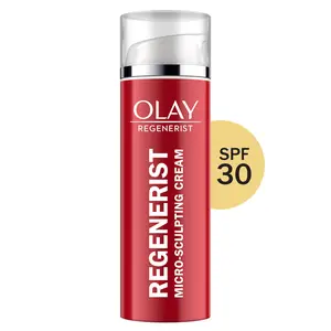Olay SFP 30 Regenerist Micro-Sculpting Cream Moisturizer - Anti-Aging, Lightweight, Plumping, Hydrating, Fine Lines, Wrinkles, 1.7 oz