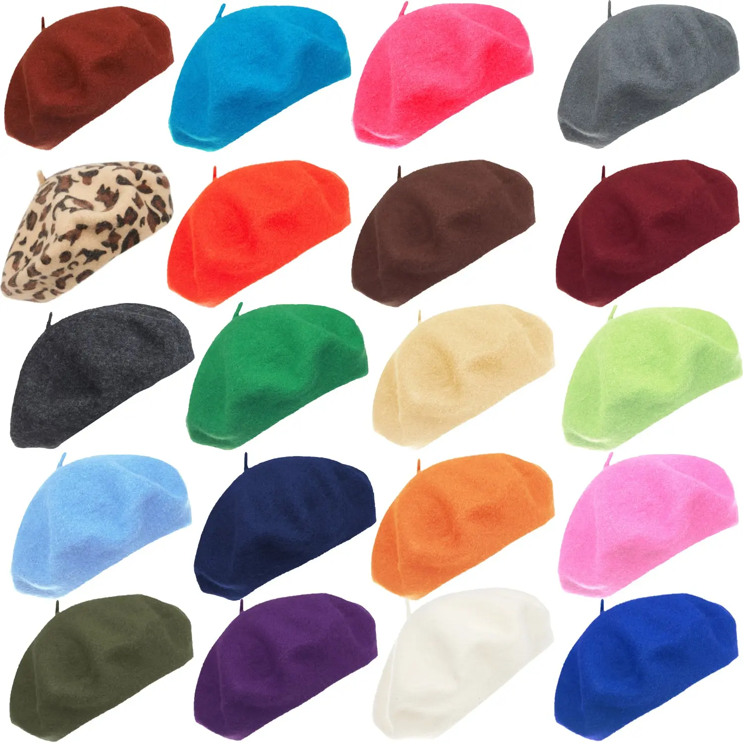 Women's Beret Hat French Style Artist Cap Solid Color Wool Casual Classic