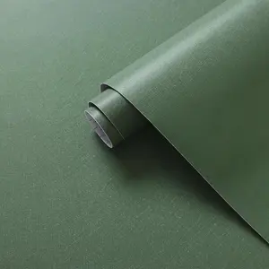 Premium Green Peel-and-Stick Wallpaper, 17.3"x78.7" Thickened Embossed Texture Vinyl Contact Paper - Easy Installation, Removable, Waterproof Surface Renter-Friendly Modern Option for Indoor Bedroom & Countertops, Indoor Use