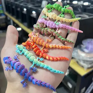 30 Piece Mixed Color Jointed Lizard Figurines, Cute Fun 3D Printed Lizard Ornaments, Perfect Party Favors, Home Office Desk Decor, Birthday Gifts