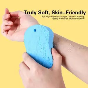 1/2 PCS Magic Exfoliating Body Sponge - 3D Super Soft Reusable Scrubber for Adults, Kids & Daily Bathing