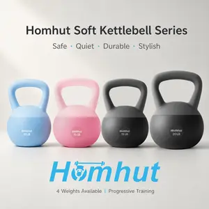 Safe Soft Shell Kettlebell with Ergonomic Handle for Home Fitness Core Workout
