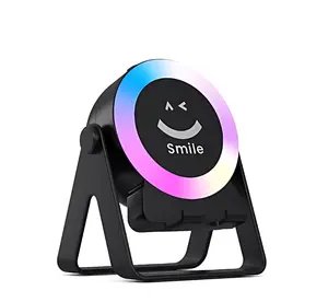 5-in-1 Bluetooth speaker with phone stand, power bank, LED light, wireless induction audio, and a 360° adjustable tablet holder; emergency charging (1500/3500 mAh); color ambient lighting; suitable for iPhone and Android; ideal for home, office, and trave