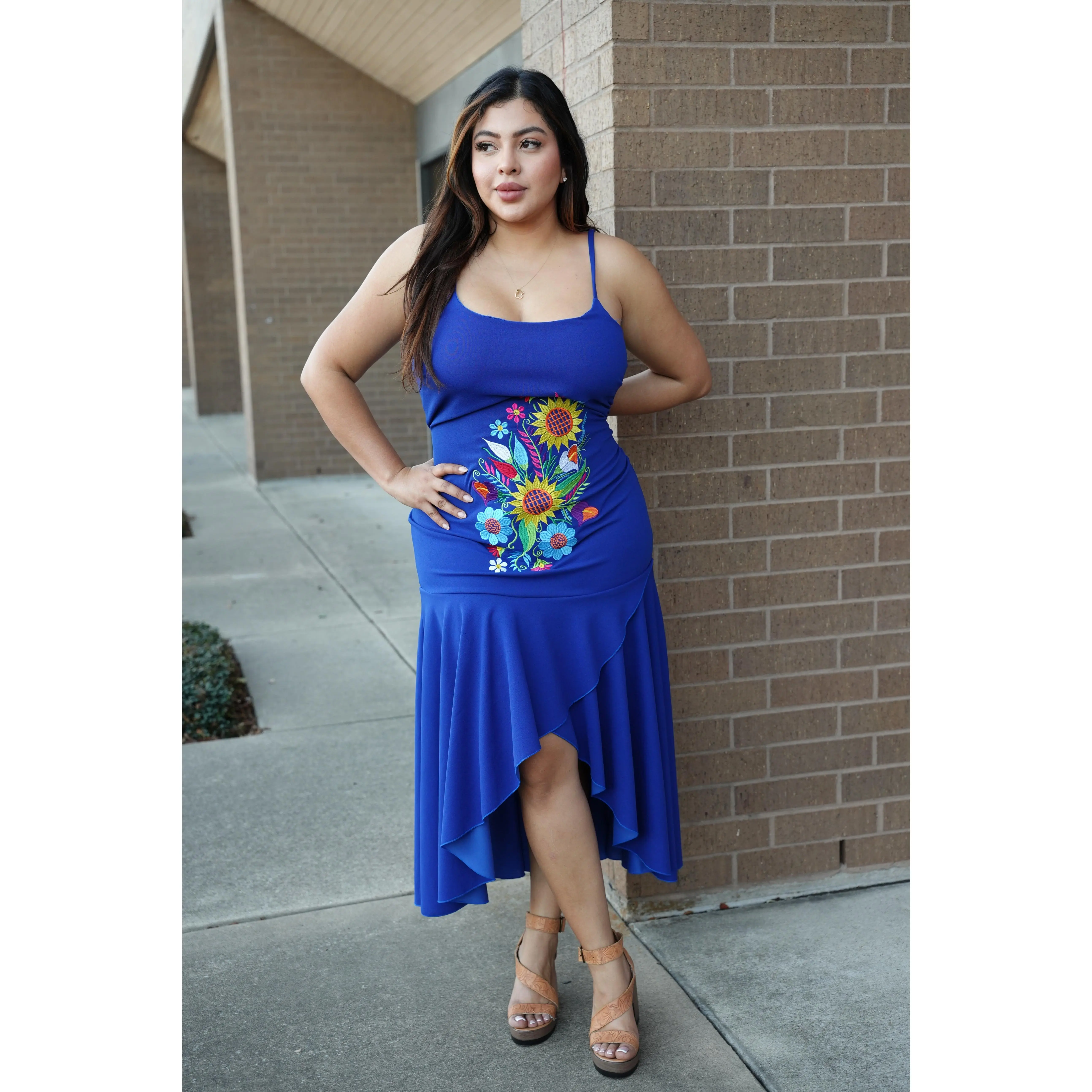 La Madrina Dress Blue