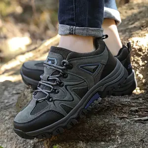 New Men's Lace-up Hiking Shoes, Wear-resistant And Non-slip Outdoor Sports Shoes, Off-road Hiking Shoes