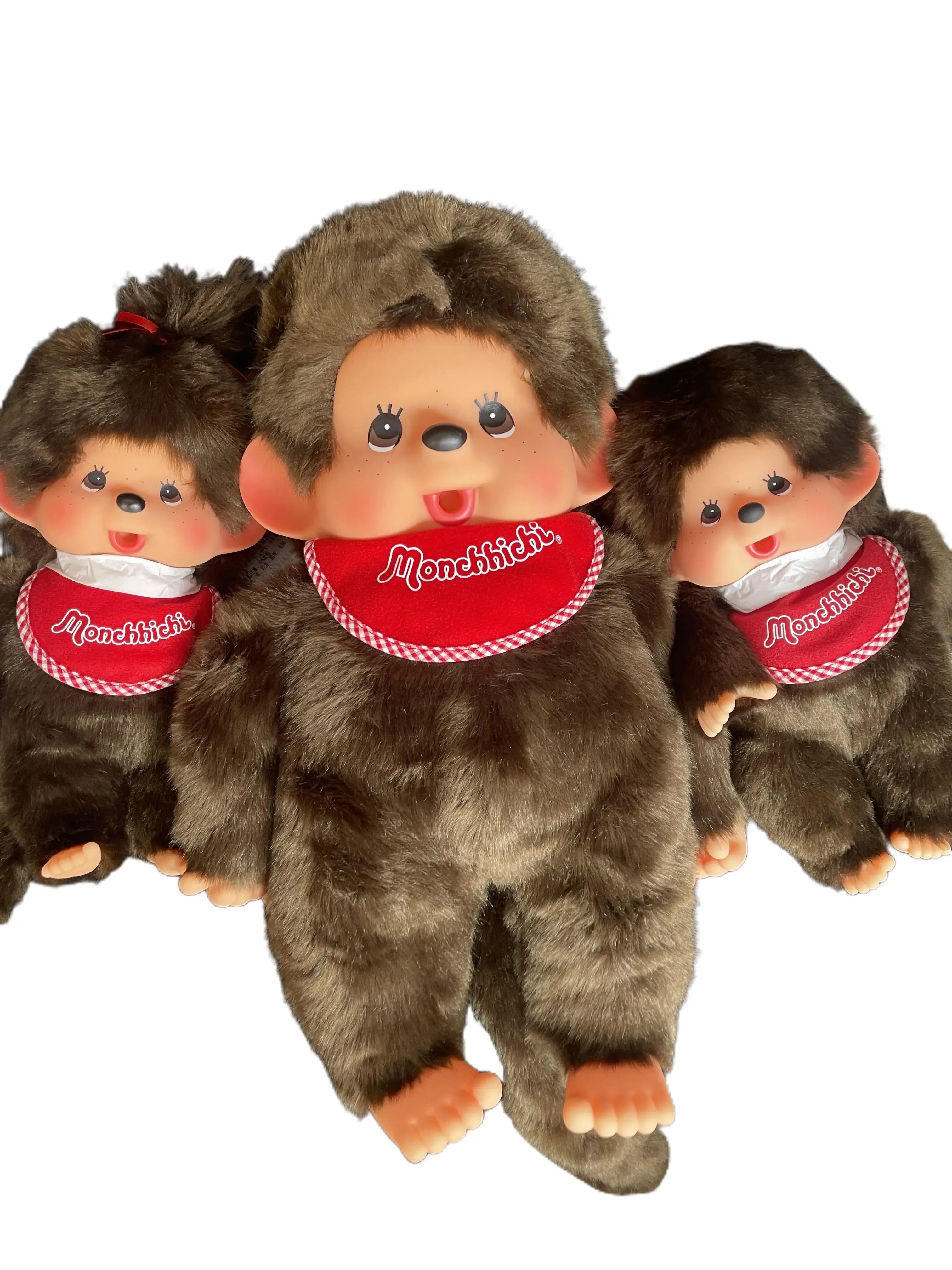 Monchhichi Big Vinly Boy Plush And The Small Vinly Boy And Girl Plush