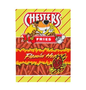 Hot Fries Themed Blanket, Funny Chip Blanket Sherpa, Chester's Fries Flamin Hot Blanket, Whatching Movie With Snack And Cheetos Blanket, Birthday Gifts, Friends Gifts, Christmas Gifts