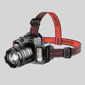 Led Headlamp, Usb Rechargeable Waterproof Headlamp for Exploration, Outdoor Camping Supplies, Camping, Camping Essentials