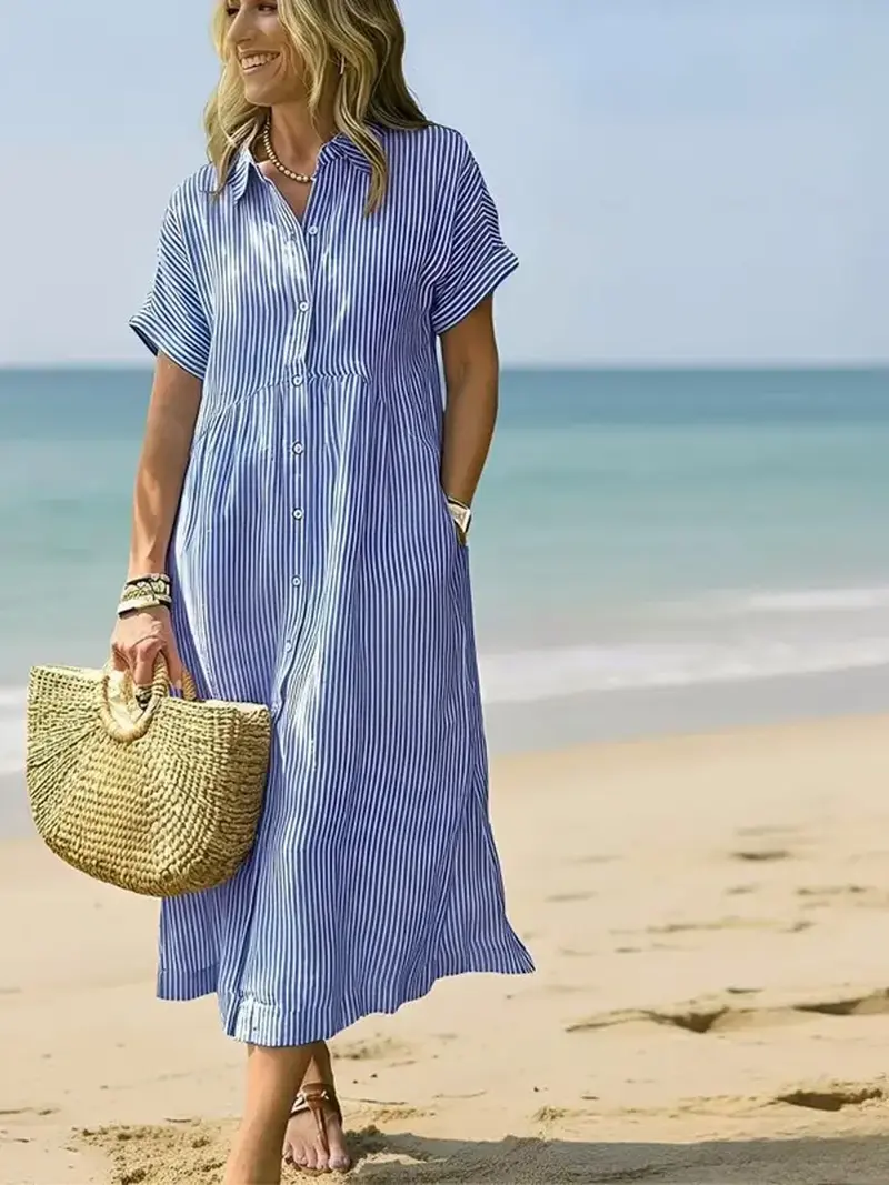 button down dresses - TikTok Shop